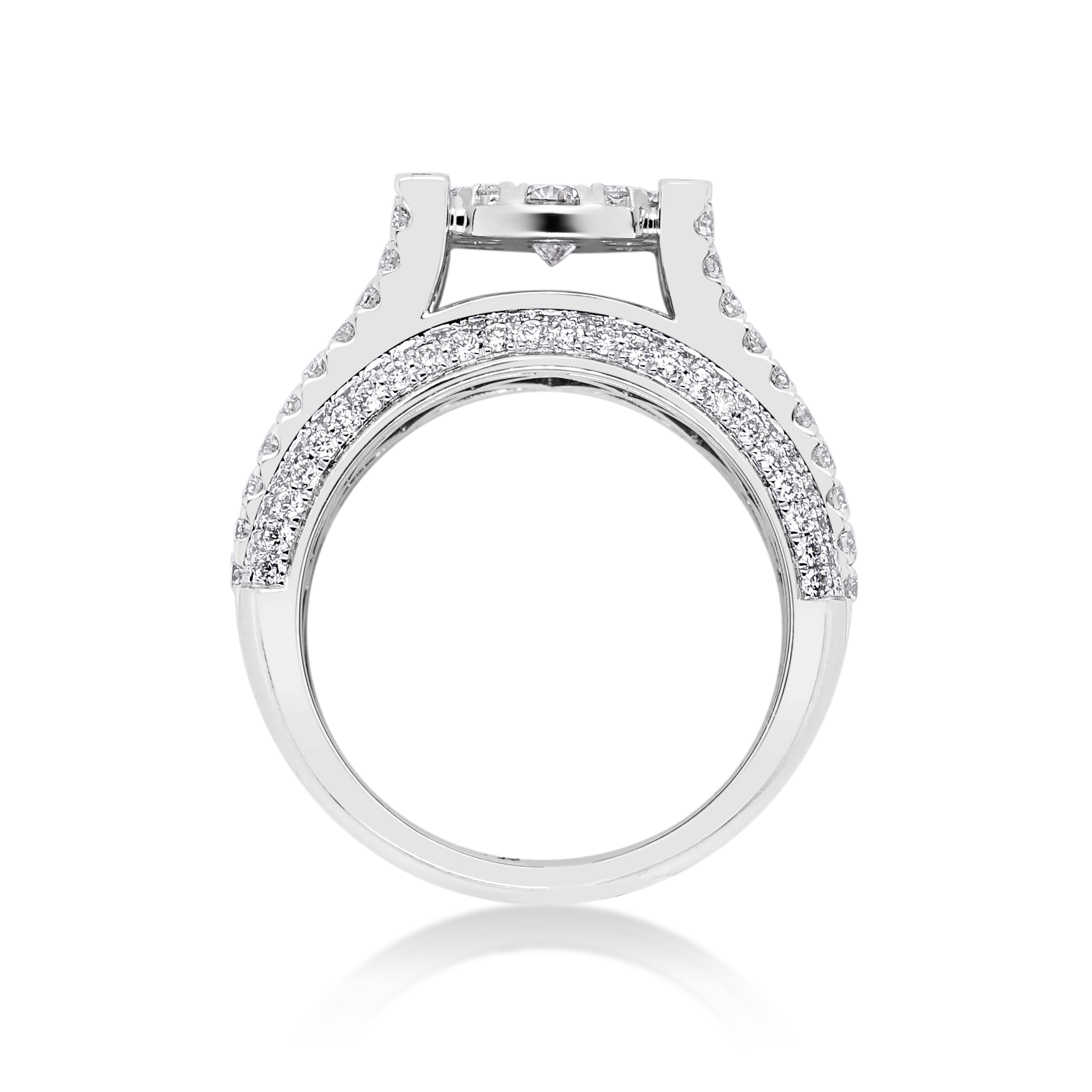 Diamond Ring 4.60 ct. 14K White Gold
